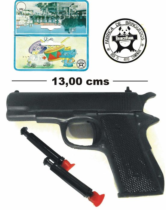 BRINCOVIANA - Pistola de brincar com dardos antiga