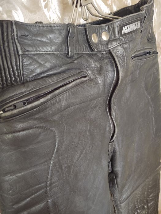 Байкерські мото штанишкіряні чоловічі Ashman,теплі