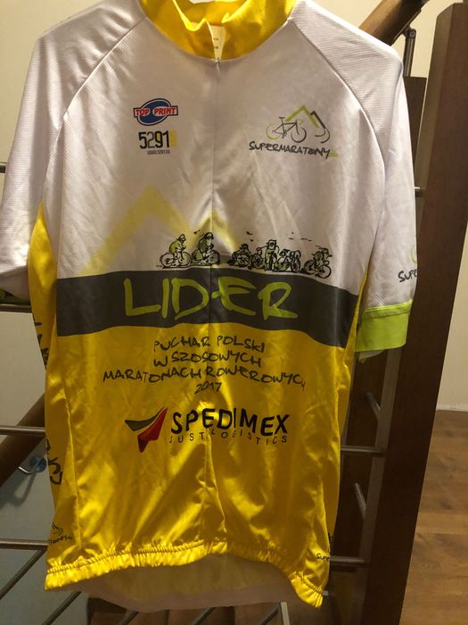 Żółta Koszulka lidera kolarska rowerowa