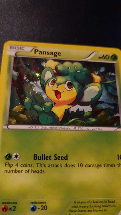 2011 Pokemon TCG Pansage Cosmos Holo BW11 Black Star Promo Carta