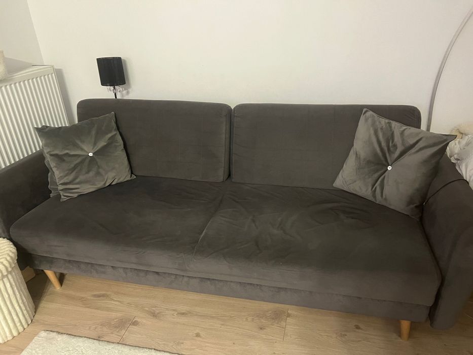 Sofa welur rozkładana