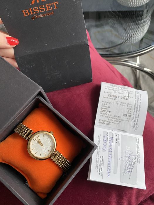 Złoty zegarek Bisset nowy