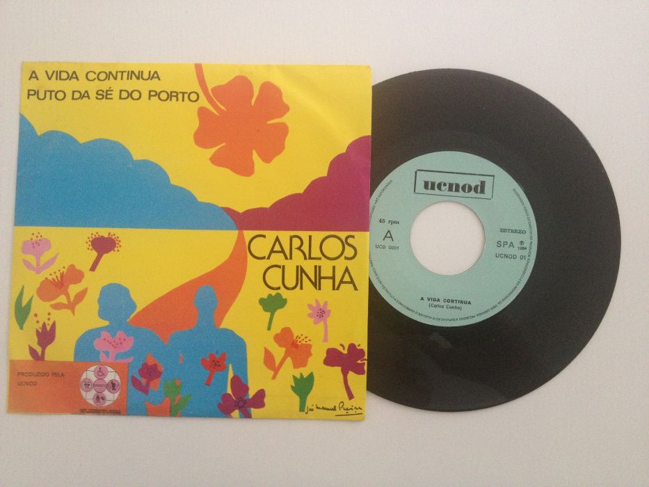 Disco vinil Carlos Cunha – A Vida Continua (7")