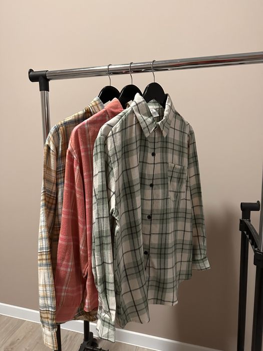 Нова  сорочка в клітинку оверсайз  клітчаста рубашка в клетку