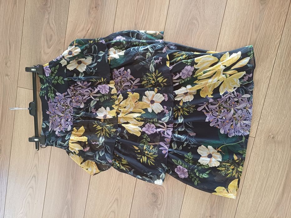 Spodnica w kwiaty mango wiosna midi