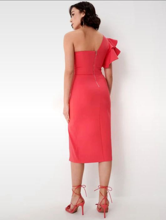 Sukienka midi na jedno ramię na wesele / imprezę Mohito 36 rozmiar