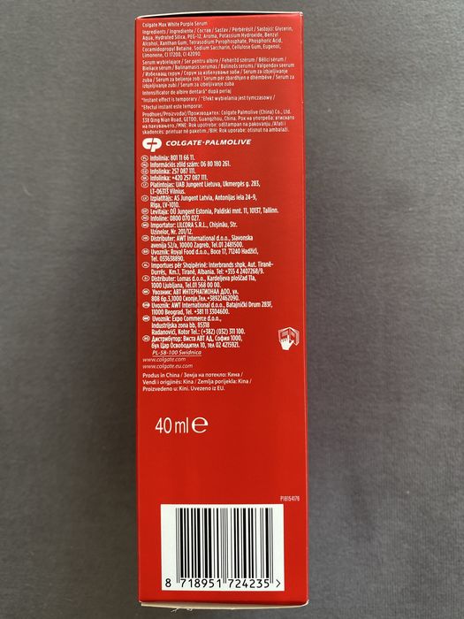 Wybielające Serum Colgate Max White Purple 40ml