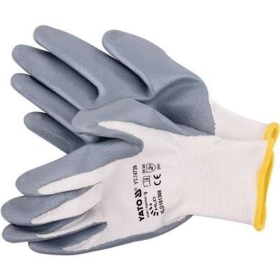Rękawice robocze ochronne nylon r9 Yato