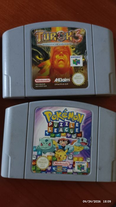 Pack Jogos N64 (Super Mário 64, Turok 3 Shadow of Oblivion, Pokemon Puzzle League & F1 Workd Grand Prix)
