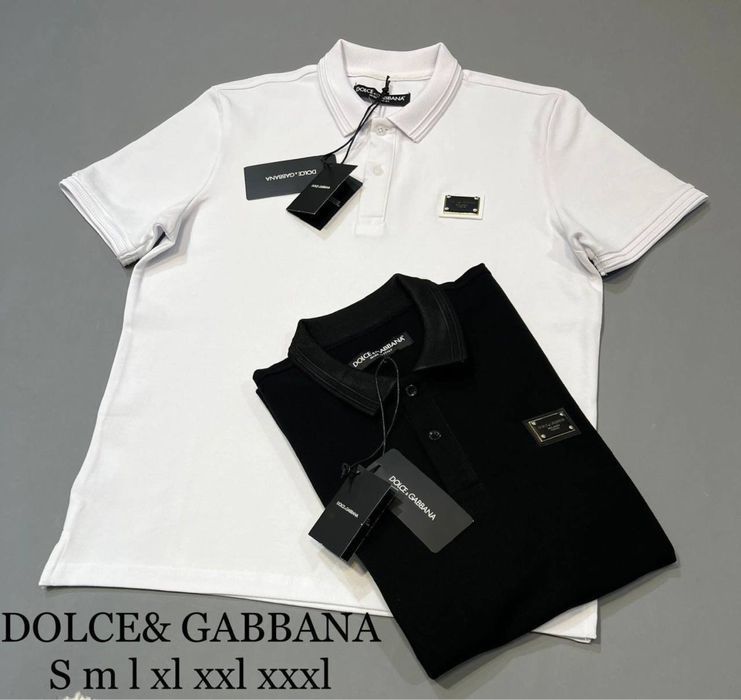 DOLCE GABBANA брендовое мужское поло футболка