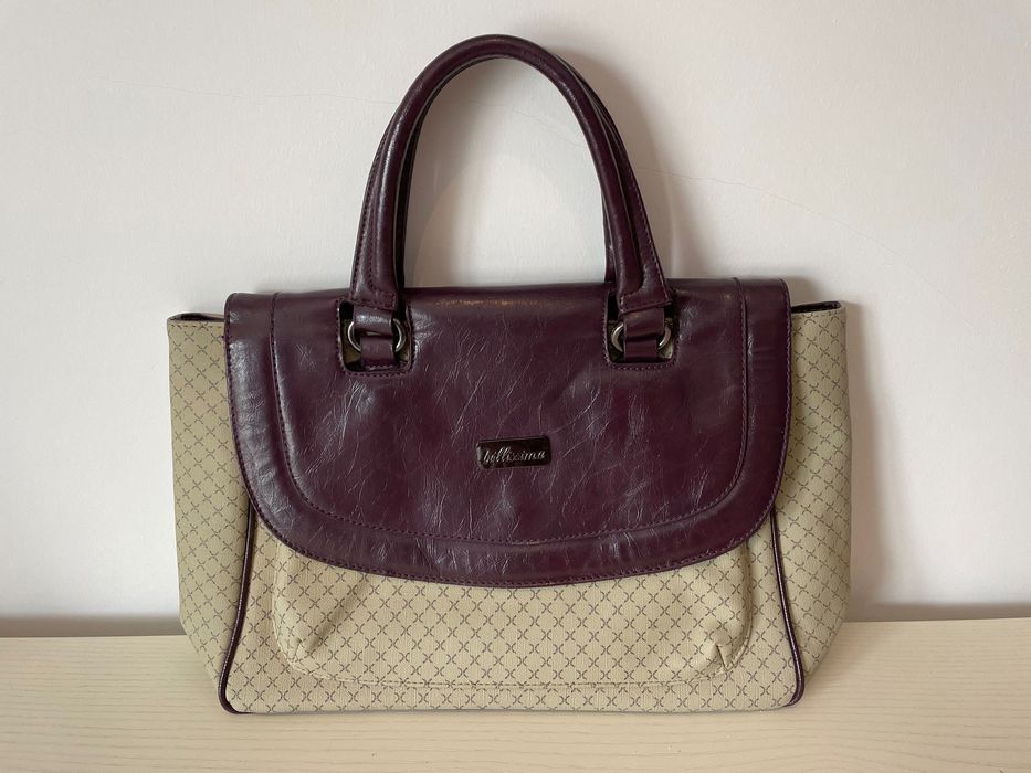 Mala da Belíssima nova em bege/beringela