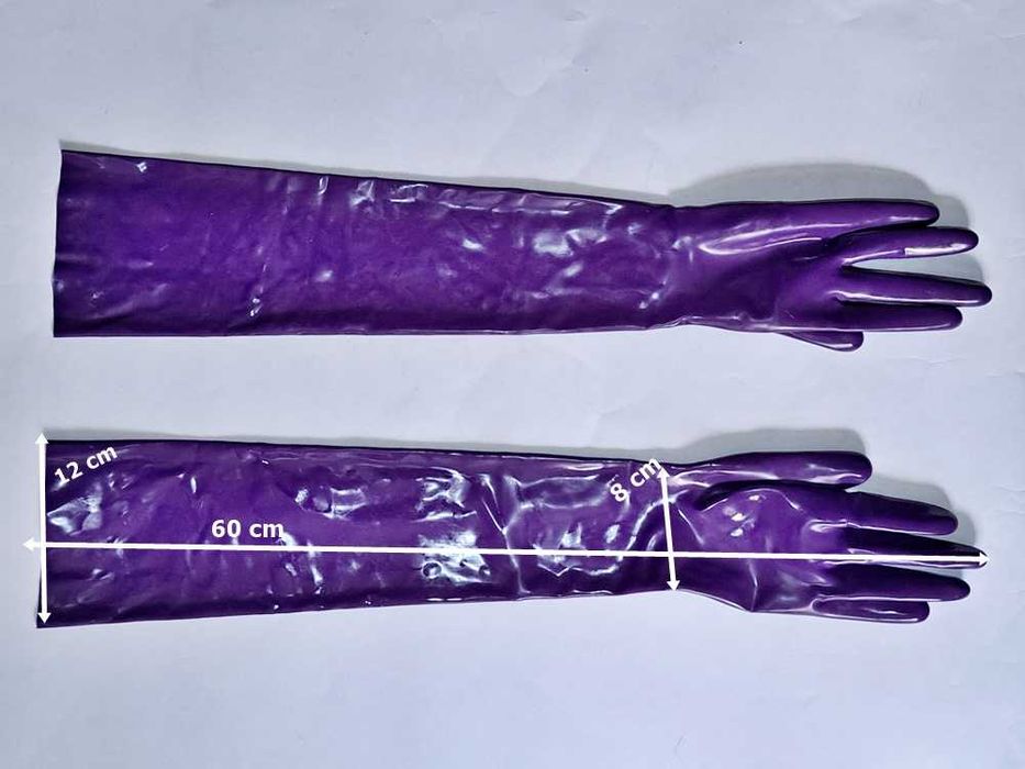 Rękawiczki LATEX r. M 100% guma / fiolet