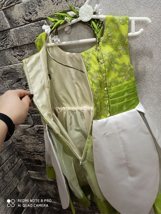 Сукня Підсніжник (Пролісок ручна робота | Костюм весни обруч