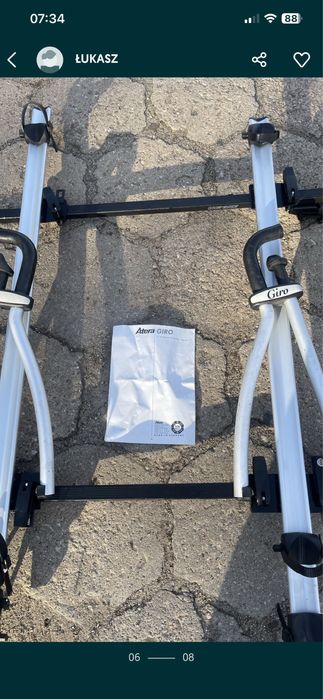 Bagaznik uchwyty  rowerowe Atera Giro , kluczyki , belki