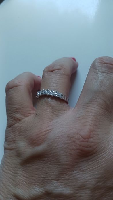 Anel em prata e brilhantes