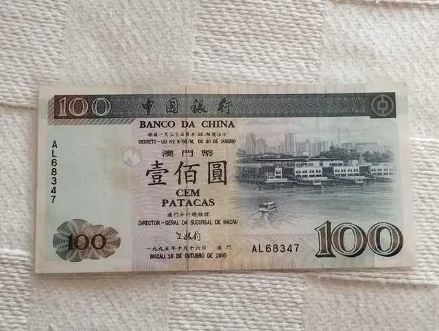 Nota Macau 100 Patacas 1995