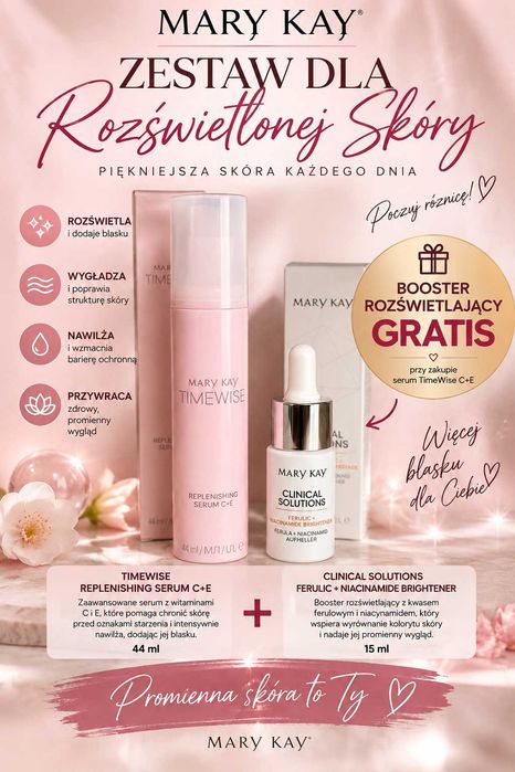 Mary Kay TimeWise Serum C+E + booster GRATIS – wyprzedaż