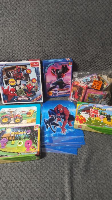 Набор, лот пакет развивающие пазлы Trefl, g-toys с постером, обложки