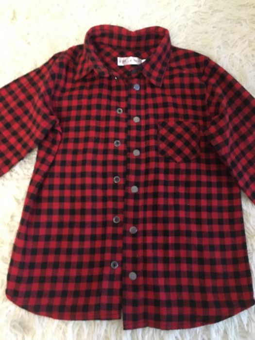 Сорочка у клітинку для хлопчика червона