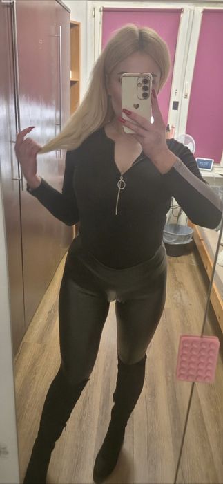 Czarna bluzka body z zamkiem S/M