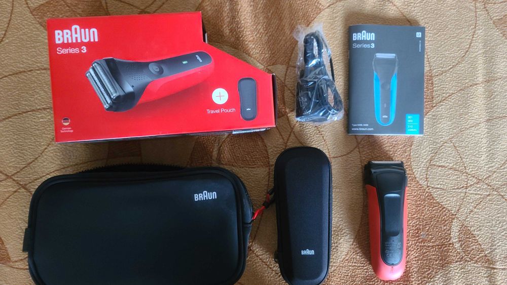 Електробритва Braun Series 3 300 сіткова кейс+чохол мережа+акум. нове