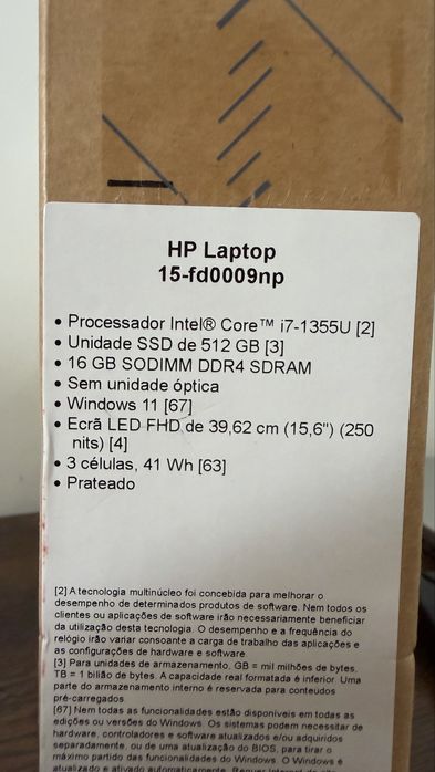 HP Laptop 15-fd0009np – i7 / 16GB RAM / 512GB SSD