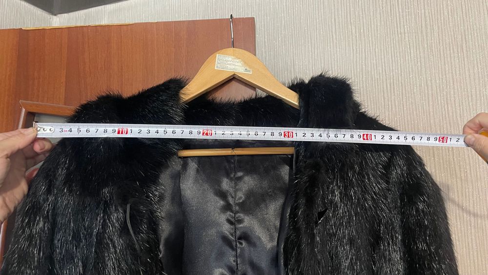 Шуба з натуральної стриженої нутрії (під норку)