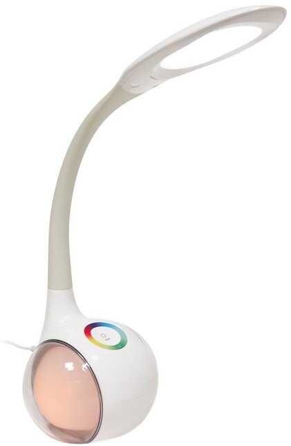 Lampka biurkowa LED PLATINET 43130 Biała nocna kolory regulacja USB