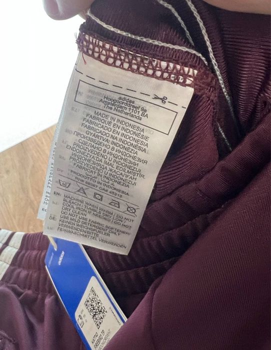 Adidas Firebird sweatpants Marsala ss25 Вишневі Адідас Широкі Спортивки Нові з тегами з магазинну