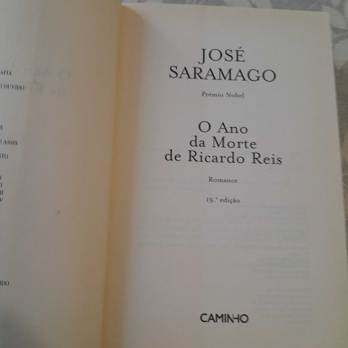 O Ano da Morte de Ricardo Reis de José Saramago