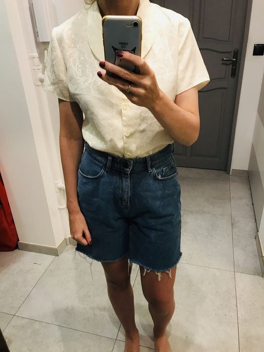 Kremowa bluzka vintage S/M/L