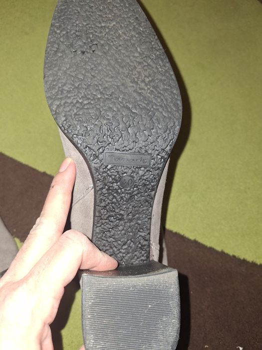 TAMARIS 40 skórka botki szare kozaczki