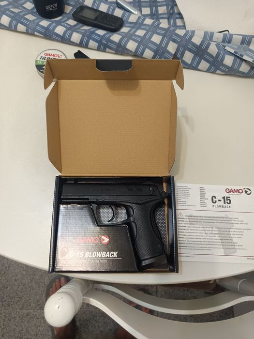 Pistola a ar gamo c-15 blowback nova
