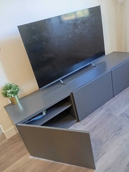 movel TV sala cor cinza