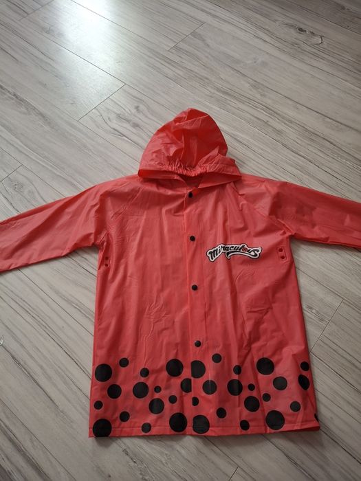 Przeciwdeszczowy płaszczyk biedronka miraculous czerwony 98/104