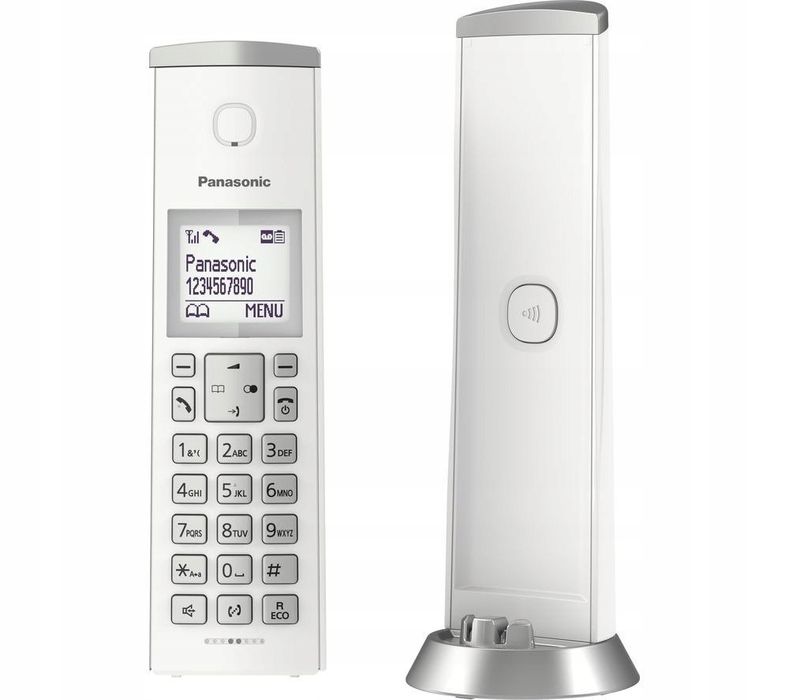 telefon bezprzewodowy panasonic kx-tgk210 dect lcd biały opis