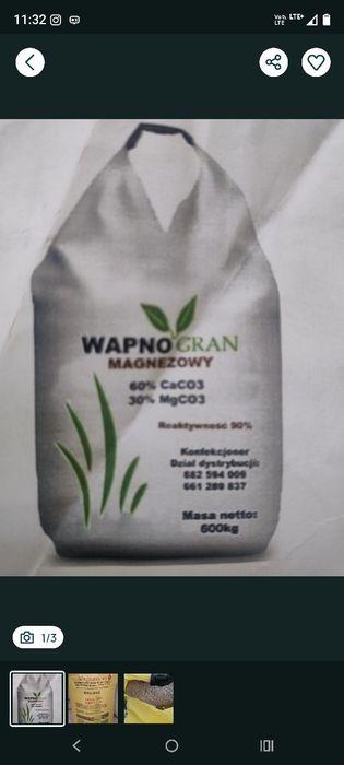 Wapno Granulowane Kredowe