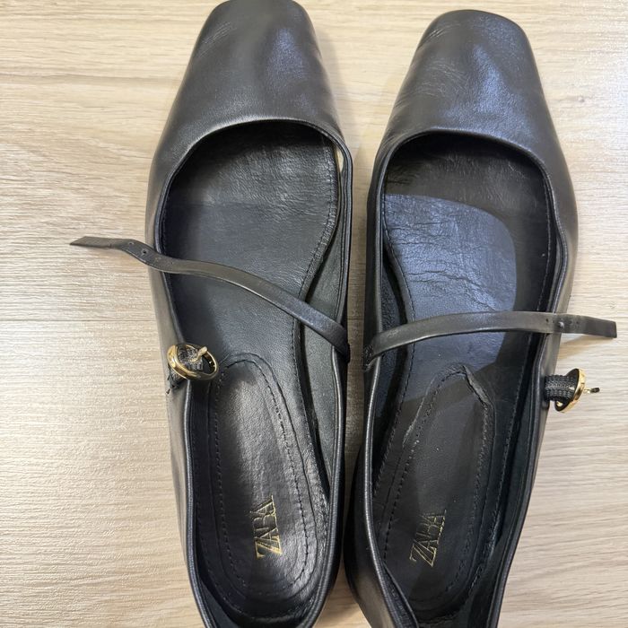 Балетки zara натуральна кожа