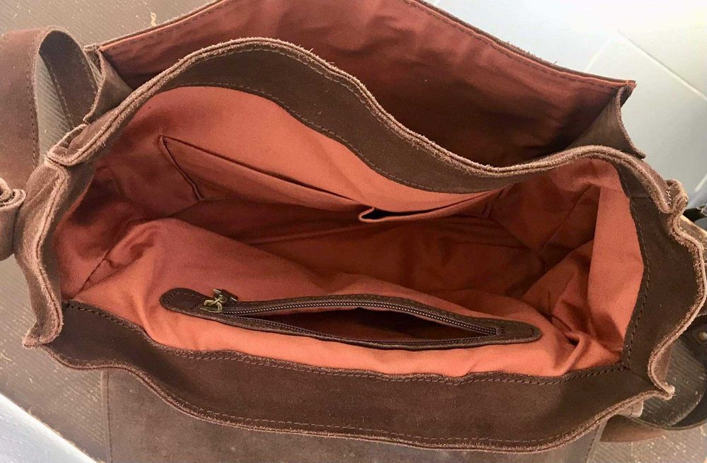 Mala CUBANAS #mão + alça extra para tiracolo #camurça #bom estado