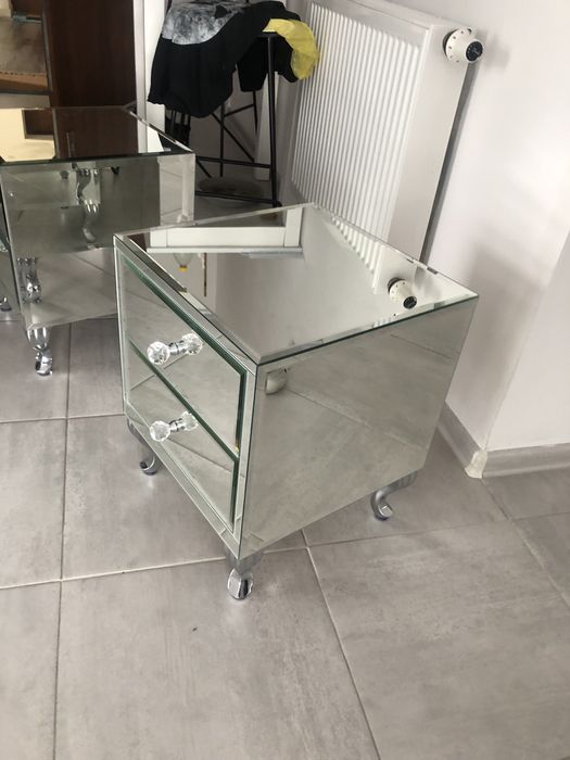 Stoliki nocne, lustrzane, srebrne, chrom, glamour!!!