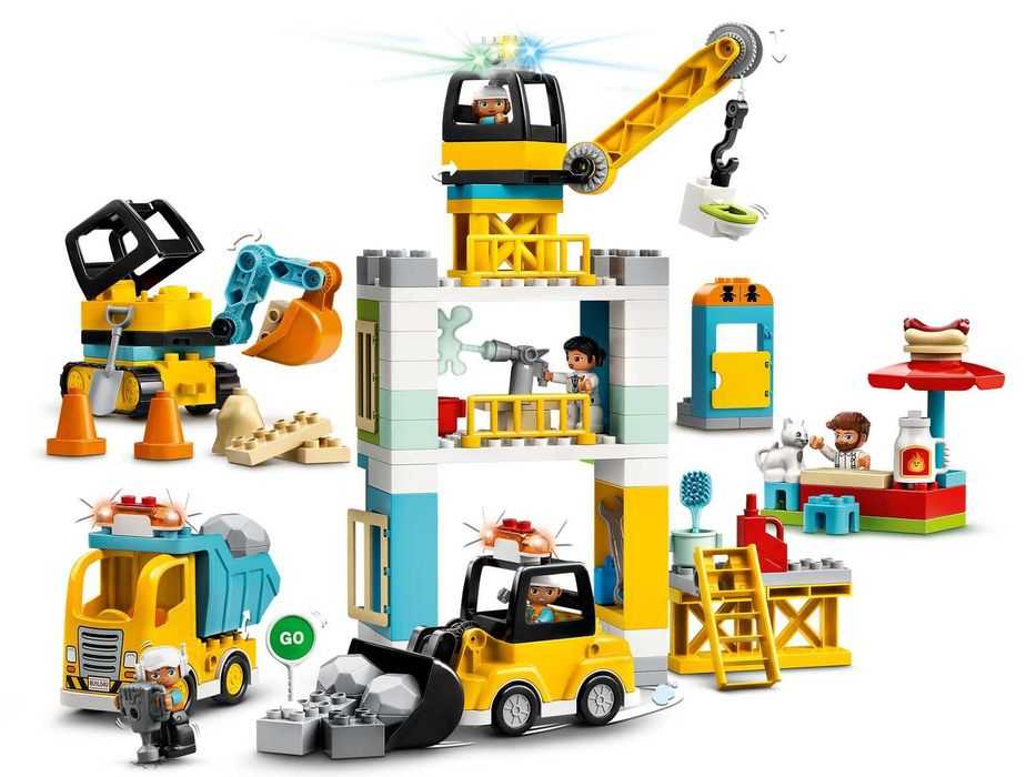 Klocki LEGO 10933 Duplo - Żuraw wieżowy i budowa NOWE SZYBKA WYSŁKA