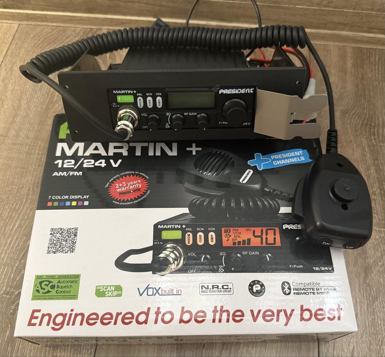 CB Radio President Martin+ ASC 12V 24V 12/24V