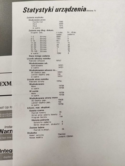 Drukarka Lexmark E360dn