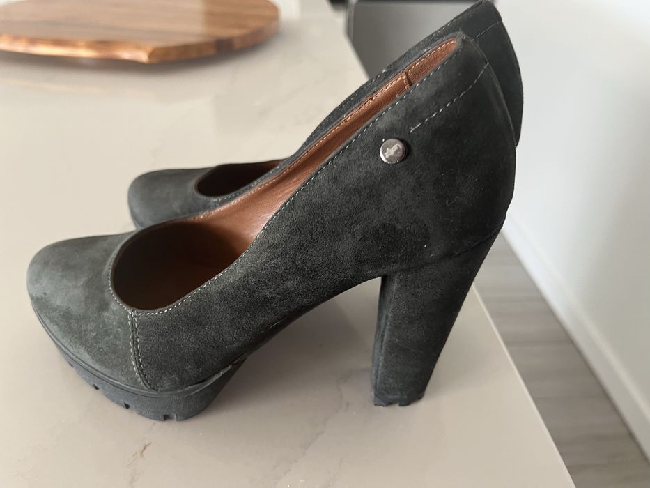 Sapatos de Salto alto Nobuk da Ziliian