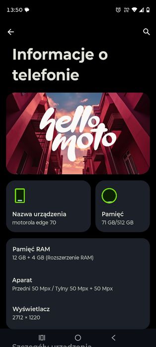 Motorola edge 70 5G 12/512