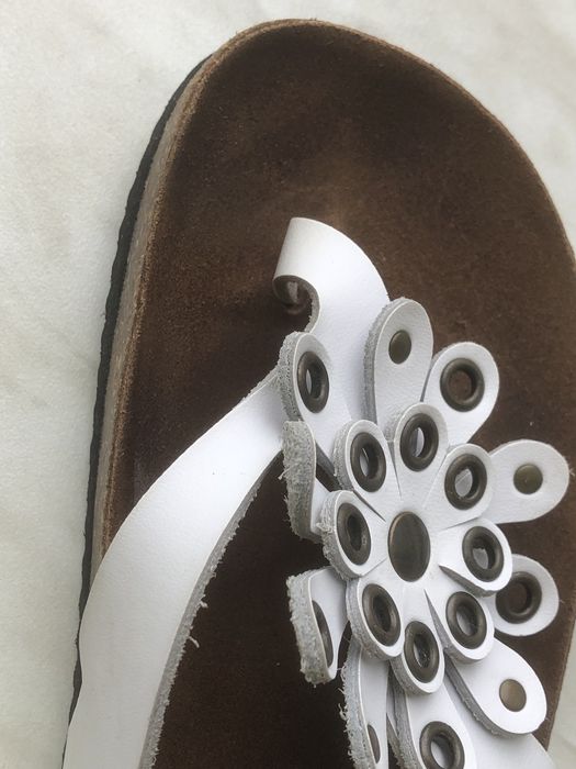 Шкіряні ортопедичні шльопанці з анатомічною устілкой Birkenstock