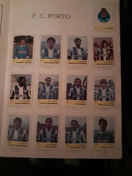 Cadernetas de cromos antigas de futebol