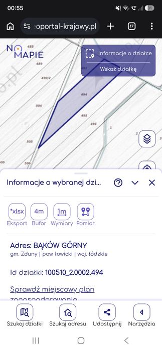 Sprzedam działkę rolną 1ha