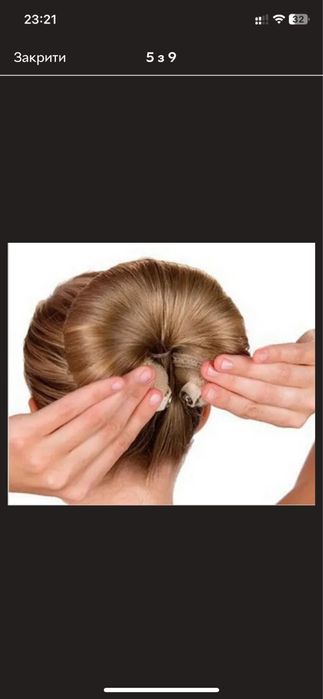 Бублик для пучка на кнопці