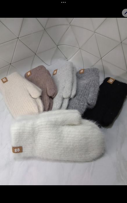 Рукавиці, рукавички ангора, ангорка /кролик, теплі зимові жіночі